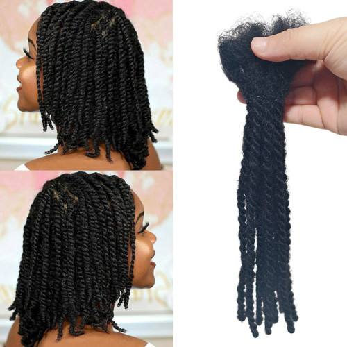 Real human hair dreadlock wig, cos dreadlock, hand-twisted double-strand braid