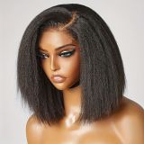 13*4 closure frontal yaki kinky straight BOB huamnhaie wig