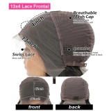 Grey Wigs BOB Hair Gray Human Hair Straight 13*4 Lace Front