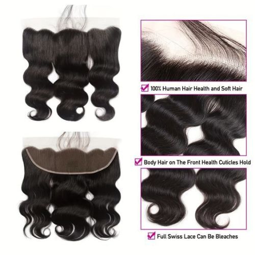 13*4 large high-definition transparent hand-woven real human hair lace hairpiece with snake-like large waves, hot-selling cross-border product from Xuchang