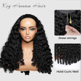 half wig 3N1 Burmese curly machine-made half wig made of real Burmese hair
