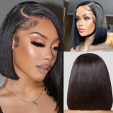 12A HD lace Frontal Side Part Straight Bob Vietnam Hair 200%