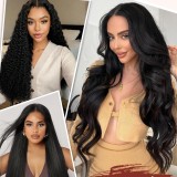 Body Wave LaceFrontWigsHuman Hair Real Human Hair Wig 180 Density Big Waves