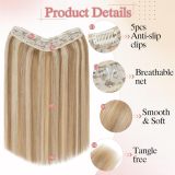 Cross-border dyed human hair U/V1PS5 clip-in wig for cosplay One Pieces Clip in human hair