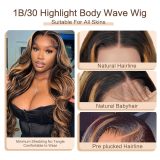 1B/30 Highlight 13x6 Lace Front Wigs Human Hair