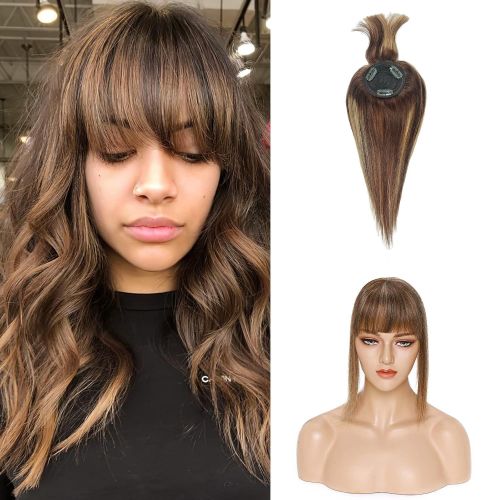 European and American wigs made of real human hair for women, 4P27 hair topper, round top hairpiece, foreign trade cross-border wholesale