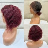13*4 frontal pixie water Bob  100% Brazilian human hair