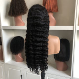 13*4 high-density deep front lace human hair wig, long curly hair, popular in European and American cross-border markets