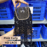 European and American cross-border human hair wigs 5*5 HD lace closure human hair wigs