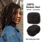 Afro Kinky Bulk Human Hair Medium Brown#4 Color 35G Tight