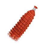 Real human hair deep wave multi-color seamless hair extensions bundles cross-border wigs bulk human hair