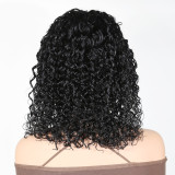 European and American wigs made from real human hair, ice silk headband, bob water wave headpiece, foreign trade cross-border wholesale