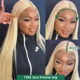 100% Human Hair 613# Blonde 13*4 frontal lace Bob Ear to ear