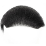 Men's real hair hairpiece, seamless, natural, ultra-thin, hand-woven, for bald spots, real hair hairpiece for the top of the head