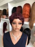 Full human hair wig, short hair, fully machine-made wig, pixie cut human hair wigs, real hair wig