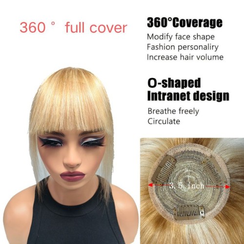 European and American wigs made from real human hair for women, 12P613 hair topper, top hairpiece, foreign trade cross-border wholesale