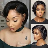 New Style 12A Pixie with Ear-to-Ear T lace 100% Human Hair