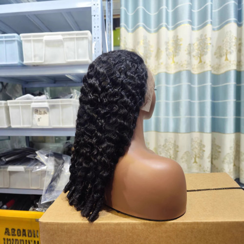 13*4 lace front wig Burmese Curly natural color human hair wigs