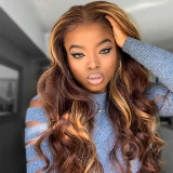 11A 13*4 frontal wig 180%Piano Body wave