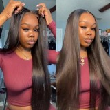 9A 13* 4 lace long Straight 180%Density Original human hair