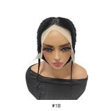 Women's wig made of real human hair, 13x4 front lace braid, 2 strand braids to cover gray hair for mothers