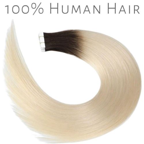 Real hair PU hair extensions, nano seamless hair extensions#Blue tape in hair adhesive 20 pieces 50g