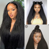 13*4 large hair pieces Human Hair Kinky Straight Wigs Yaki Small Curly Hotselli Natural Style