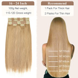 Customized wigs made of 100% human hair, PU clip-in hair extensions, clip-in human hair, cross-border European and American wig pieces