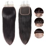 5by5 transparent lace huamn hair  frontal closure big lace