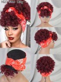 100% human hair Scarf stylwge Wig