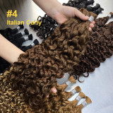 Italian curly boho braids human hair color bundles
