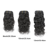 Cross-border real human hair Water Wave 3 Bundles With 4X4 Closure Human Hair