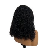 Pixie curly human hair wig, European and American real human hair wig, 250 density pixie curly hair