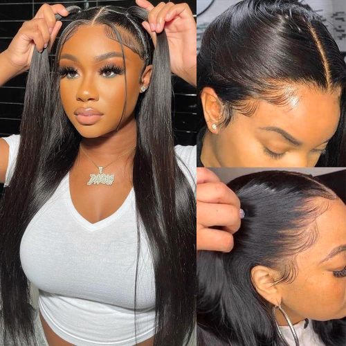 13*4HD lace 100% human hair lace wig long straight hair cross-border exclusive wigs