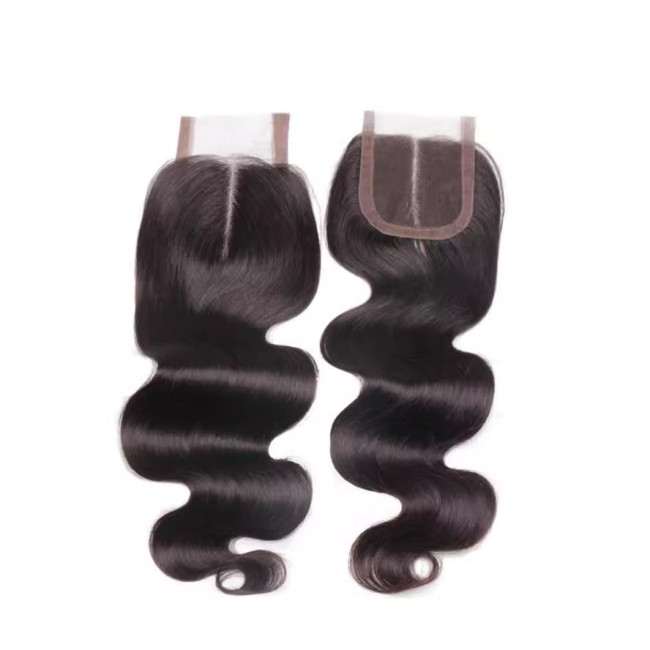 Brazilian human hair block HumanHairBodyWave4*4InchLaceClosure fluffy hand-woven