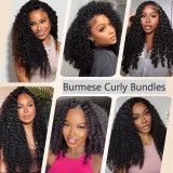 Natural Black Curly Bundles Human Hair Cross-border Real Human Hair Bundles