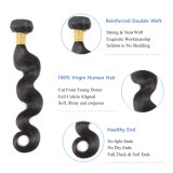 9A human hair bundle with body wave.Human hair wigs can be permed and dyed