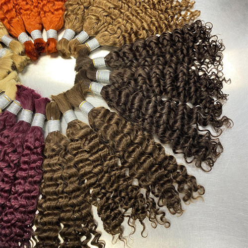 Real human hair wigs, Italian curly, multi-color hair bundles, human bulk hair, all real human hair