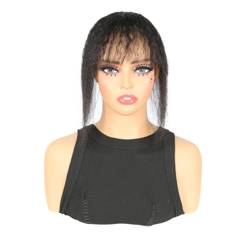 Kinky straight Topper Human Hair Real Hair Hairpiece for the Top of the Head Cross-Border