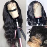European and American wigs made of real human hair, 13X4 lace front, women's wigs, foreign trade cross-border wholesale, dyed hair