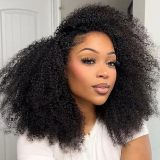 13*4 lace curly 300% density human hair wig super full real human hair