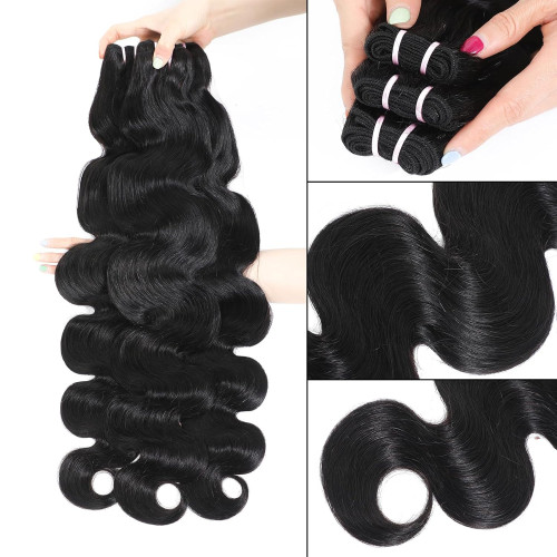 Natural Black Body Human Hair Bundles Cross-border Real Human Hair Bundles