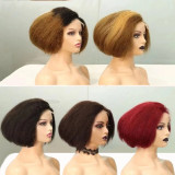 Kinky Straight SDD 13*4Frontal lace Fumi Bob 300%density hum
