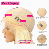 12A 13*4 613# Body wave human hair wigs in platinum color