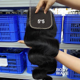 European and American cross-border human hair wigs 5*5 HD lace closure human hair wigs