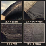 Wig made of natural hair, lightweight, finely woven, full head style, long straight hair, can be bleached, permed, and dyed, in stock at the factory, for women