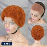 Brazilian 13*4 frontal Afro Short Wig Human hair