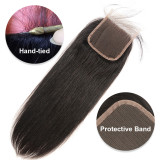 Brazilian Straight Human Hair Lace Frontal Closure 4*4 inch