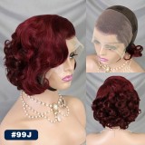 Brazilian 13*4 Lace Frontal  Curly Pixie Bob 100% Human Hair