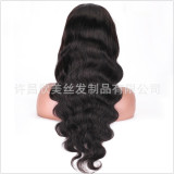 Full human hair 13*4 lace Body Wave wig headpiece for cross-border sales